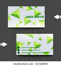 Business card template with abstract background.  Eps10 Vector illustration