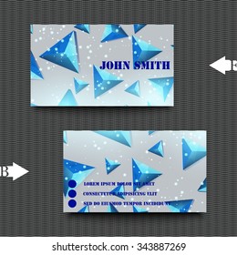  Business card template with abstract background. Eps 10 Vector illustration. 