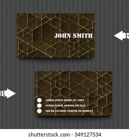 Business card template with abstract background. Eps 10 Vector illustration. 