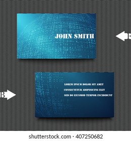 Business card template with abstract background. Eps10 Vector illustration