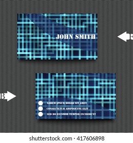Business card template with abstract background. Eps10 Vector illustration