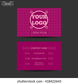 Business card template. Abstract background. Vector illustration.