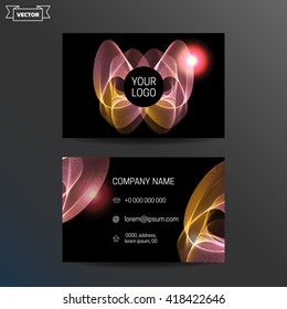 Business card template. Abstract background. Vector illustration.