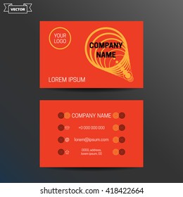 Business card template. Abstract background. Vector illustration.