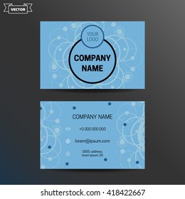 Business card template. Abstract background. Vector illustration.
