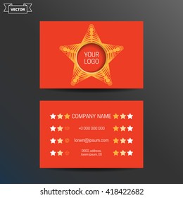 Business card template. Abstract background. Vector illustration.