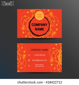 Business card template. Abstract background. Vector illustration.