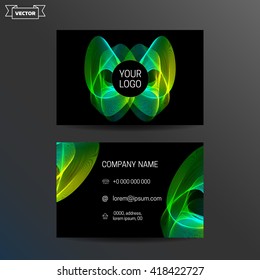 Business card template. Abstract background. Vector illustration.