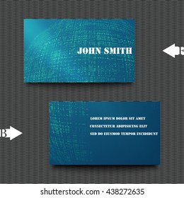 Business card template with abstract background. Eps10 Vector illustration