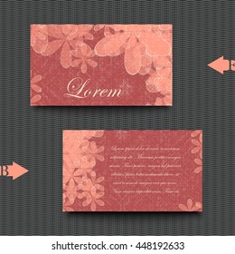Business card template with abstract background. Eps10 Vector illustration