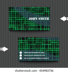 Business card template with abstract background. Eps10 Vector illustration