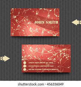 Business card template with abstract background. Eps10 Vector illustration