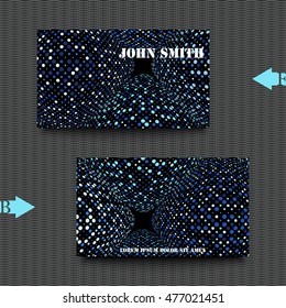 Business card template with abstract background. Eps10 Vector illustration