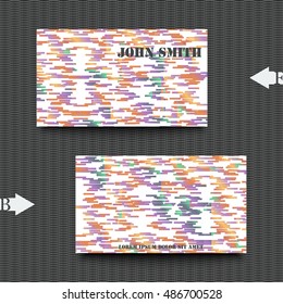 Business card template with abstract background. Eps10 Vector illustration