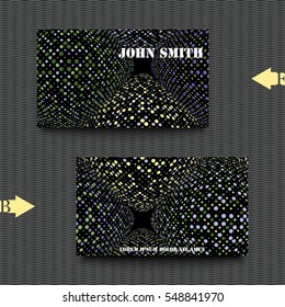 Business card template with abstract background. Eps10 Vector illustration