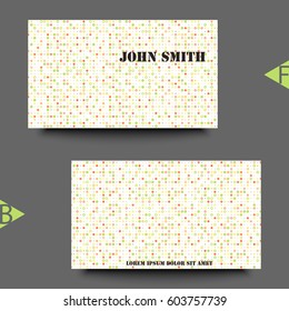 Business card template with abstract background. Eps10 Vector illustration