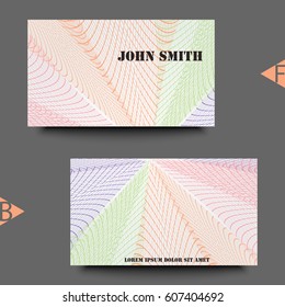 Business card template with abstract background. Eps10 Vector illustration