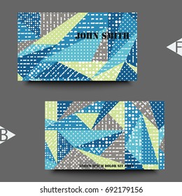 Business card template with abstract background. Eps10 Vector illustration