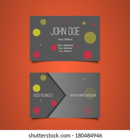 Business Card Template with Abstract Circles Background