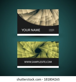 Business Card Template with Abstract Colorful Design
