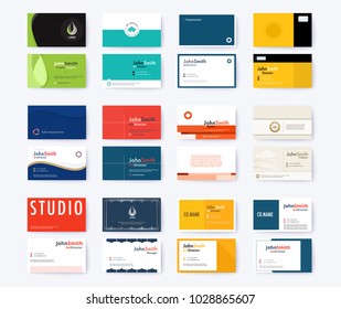 Business card template abstract concept and commercial design. vector illustration