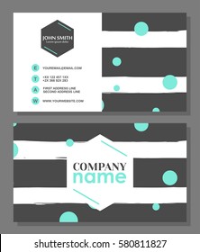 Business card template. Abstract business card design. Vector illustration