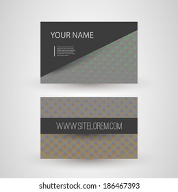 Business Card Template with Abstract Dotted Background