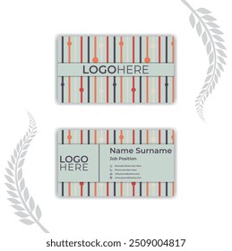 Business card template with abstract shape.