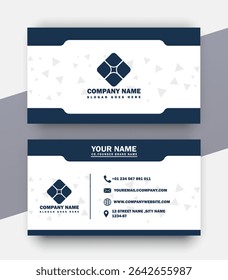Business card template with abstract shapes.