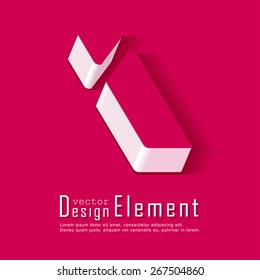 Business card template with alphabet letter I. Vector design element
