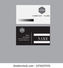 Business card Template Back White vector