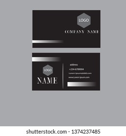 Business card Template Back White vector