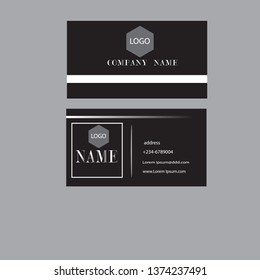 Business card Template Back White vector