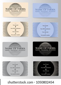 Business card template, background pattern vector design editable