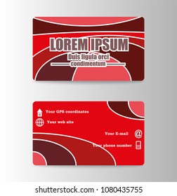 Business card template, background pattern vector design editable