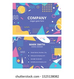 Business card template, background pattern vector design editable