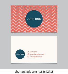 Business Card Template, Background Pattern Vector Design Editable