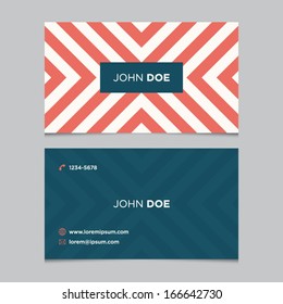 Business Card Template, Background Pattern Vector Design Editable