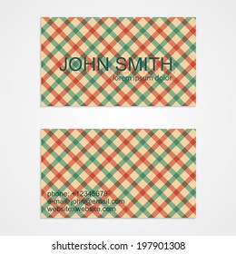 Business card template. Background pattern. Vector illustration.