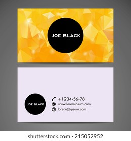 Business card template with background pattern