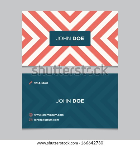 Business card template, background pattern vector design editable