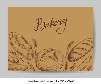 vintage bakery business cards