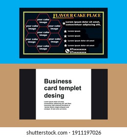 business card template for bakery business. vector illustration.