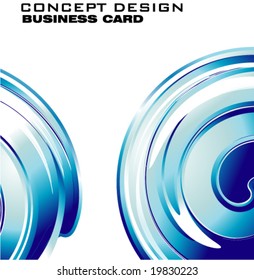 A business card template base on abstract spirals.