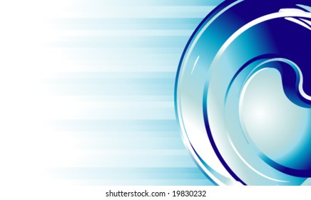 A business card template base on abstract spirals.
