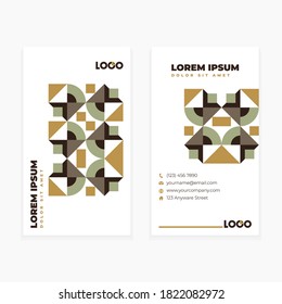 Business card template with classic geometrical shapes