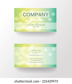 Business card template in clean minimalistic design