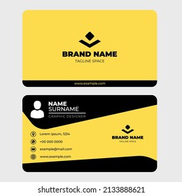 Business Card Template. Clean Modern Design. Feminine Color Background. Suitable for ID Card or Employee ID