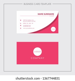 business card template CMYK color, clean and simple very easy to use, editable, print ready, suitable for company or business man