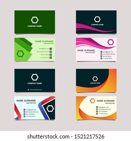 Business Card Template Collections Vector Design